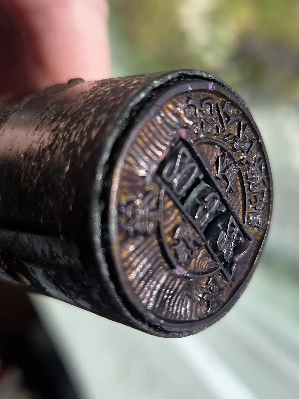 Antique Ink Stamp Wood Handle Possible Japanese Pharmaceutical Co.